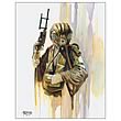 Star Wars Zuckuss Bounty Hunter Collection Art Lithograph